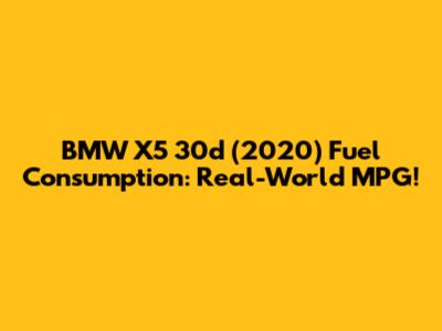 BMW X5 30d (2020) Fuel Consumption: Real-World MPG!