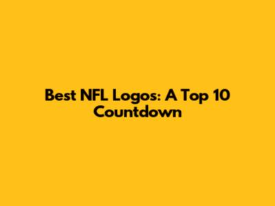 Best NFL Logos: A Top 10 Countdown
