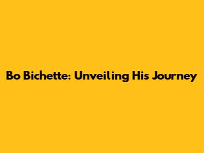 Bo Bichette: Unveiling His Journey