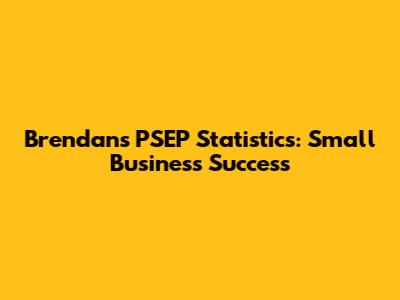 Brendan's PSEP Statistics: Small Business Success