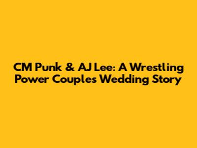 CM Punk & AJ Lee: A Wrestling Power Couple's Wedding Story