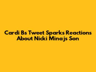 Cardi B's Tweet Sparks Reactions About Nicki Minaj's Son