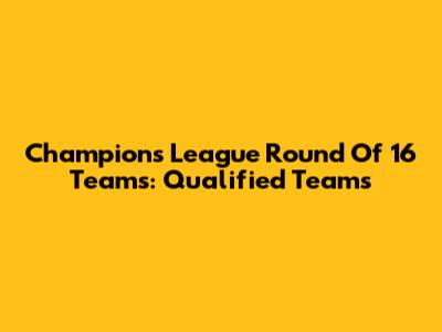 Champions League Round Of 16 Teams: Qualified Teams
