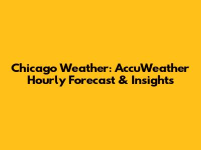 Chicago Weather: AccuWeather Hourly Forecast & Insights