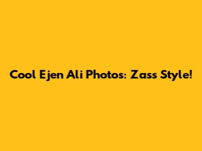 Cool Ejen Ali Photos: Zass Style!