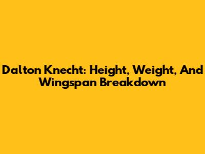 Dalton Knecht: Height, Weight, And Wingspan Breakdown