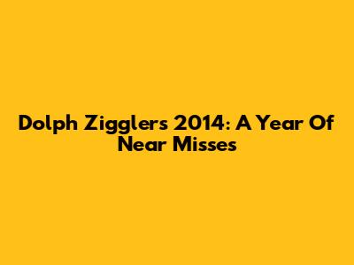 Dolph Ziggler's 2014: A Year Of Near Misses