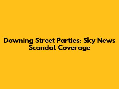 Downing Street Parties: Sky News Scandal Coverage