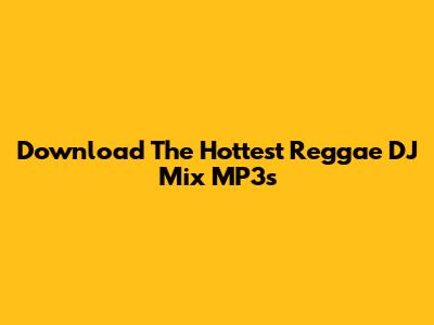 Download The Hottest Reggae DJ Mix MP3s