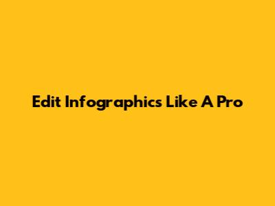 Edit Infographics Like A Pro