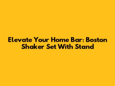 Elevate Your Home Bar: Boston Shaker Set With Stand