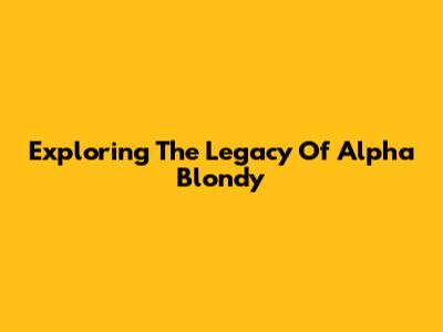 Exploring The Legacy Of Alpha Blondy