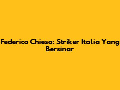 Federico Chiesa: Striker Italia Yang Bersinar