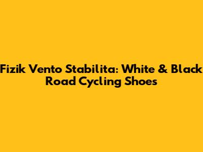 Fizik Vento Stabilita: White & Black Road Cycling Shoes