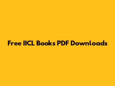 Free IICL Books PDF Downloads