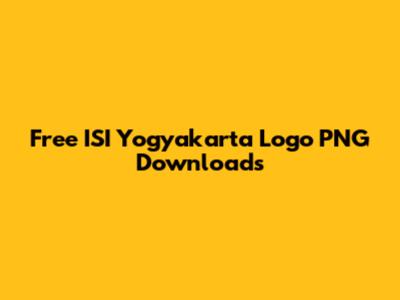 Free ISI Yogyakarta Logo PNG Downloads