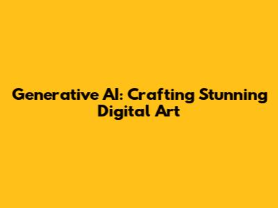 Generative AI: Crafting Stunning Digital Art