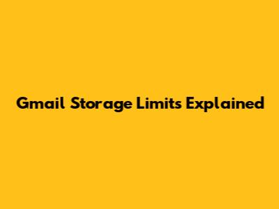 Gmail Storage Limits Explained
