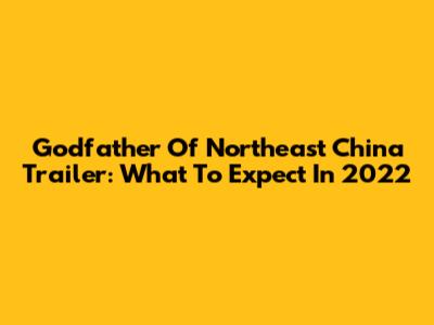 Godfather Of Northeast China Trailer: What To Expect In 2022