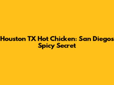 Houston TX Hot Chicken: San Diego's Spicy Secret