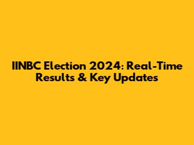 IINBC Election 2024: Real-Time Results & Key Updates