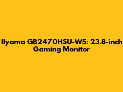 IIyama GB2470HSU-W5: 23.8-inch Gaming Monitor