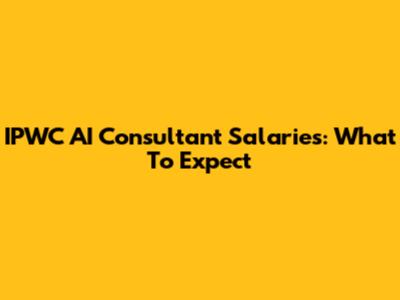 IPWC AI Consultant Salaries: What To Expect