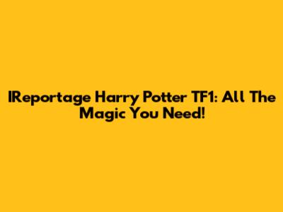 IReportage Harry Potter TF1: All The Magic You Need!