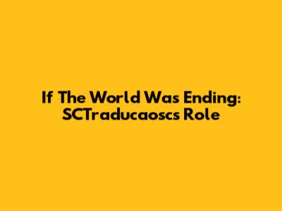 If The World Was Ending: SCTraducaosc's Role