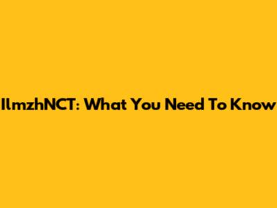 IlmzhNCT: What You Need To Know