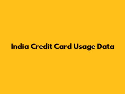 India Credit Card Usage Data