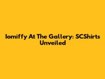 Iomiffy At The Gallery: SCShirts Unveiled