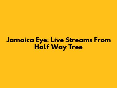 Jamaica Eye: Live Streams From Half Way Tree