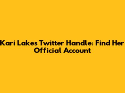 Kari Lake's Twitter Handle: Find Her Official Account