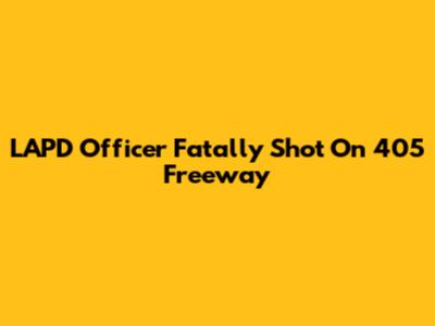LAPD Officer Fatally Shot On 405 Freeway