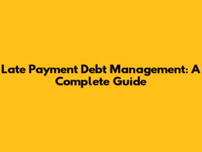 Late Payment Debt Management: A Complete Guide