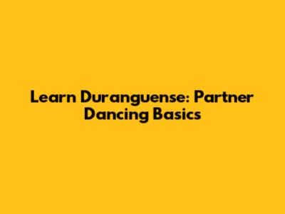 Learn Duranguense: Partner Dancing Basics