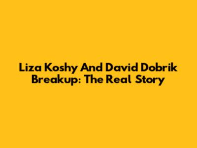 Liza Koshy And David Dobrik Breakup: The Real Story