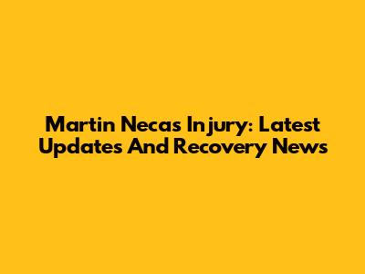 Martin Necas Injury: Latest Updates And Recovery News