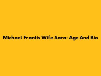 Michael Franti's Wife Sara: Age And Bio