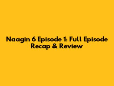 Naagin 6 Episode 1: Full Episode Recap & Review