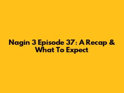 Nagin 3 Episode 37: A Recap & What To Expect