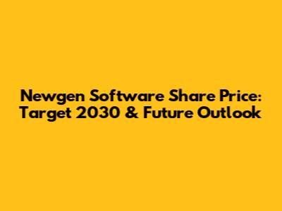 Newgen Software Share Price: Target 2030 & Future Outlook