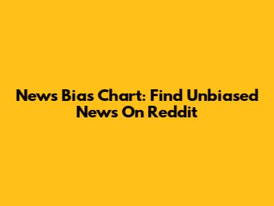 News Bias Chart: Find Unbiased News On Reddit