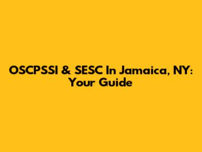 OSCPSSI & SESC In Jamaica, NY: Your Guide