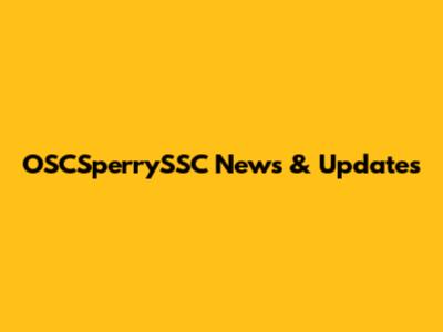 OSCSperrySSC News & Updates