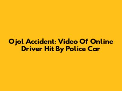 Ojol Accident: Video Of Online Driver Hit By Police Car