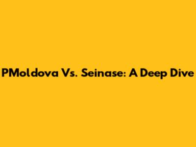 PMoldova Vs. Seinase: A Deep Dive