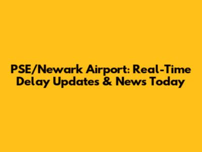 PSE/Newark Airport: Real-Time Delay Updates & News Today
