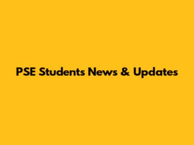 PSE Students News & Updates